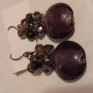 4/$40 New Purple Beaded Earrings